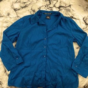 Scott and Taylor Navy button down shirt.